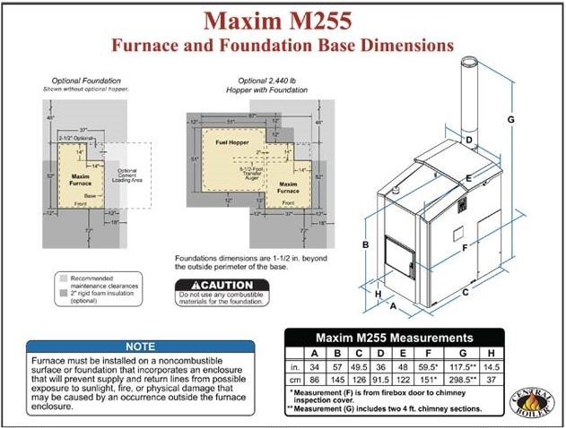Central Boiler Maxim M-255-PE (Electric Ignition)